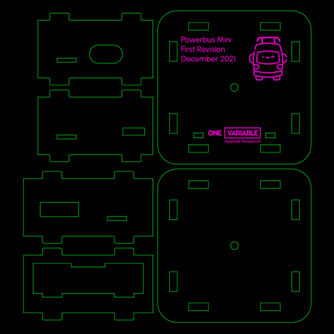 An outline of a laser cut case, as a vector image